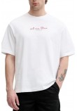 CALVIN KLEIN JEANS 16s CK TRVL LINES GRAPHIC T-SHIRT ΜΠΛΟΥΖΑ ΑΝΔΡΙΚΗ BRIGHT WHITE