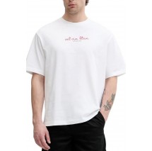CALVIN KLEIN JEANS 16s CK TRVL LINES GRAPHIC T-SHIRT ΜΠΛΟΥΖΑ ΑΝΔΡΙΚΗ BRIGHT WHITE