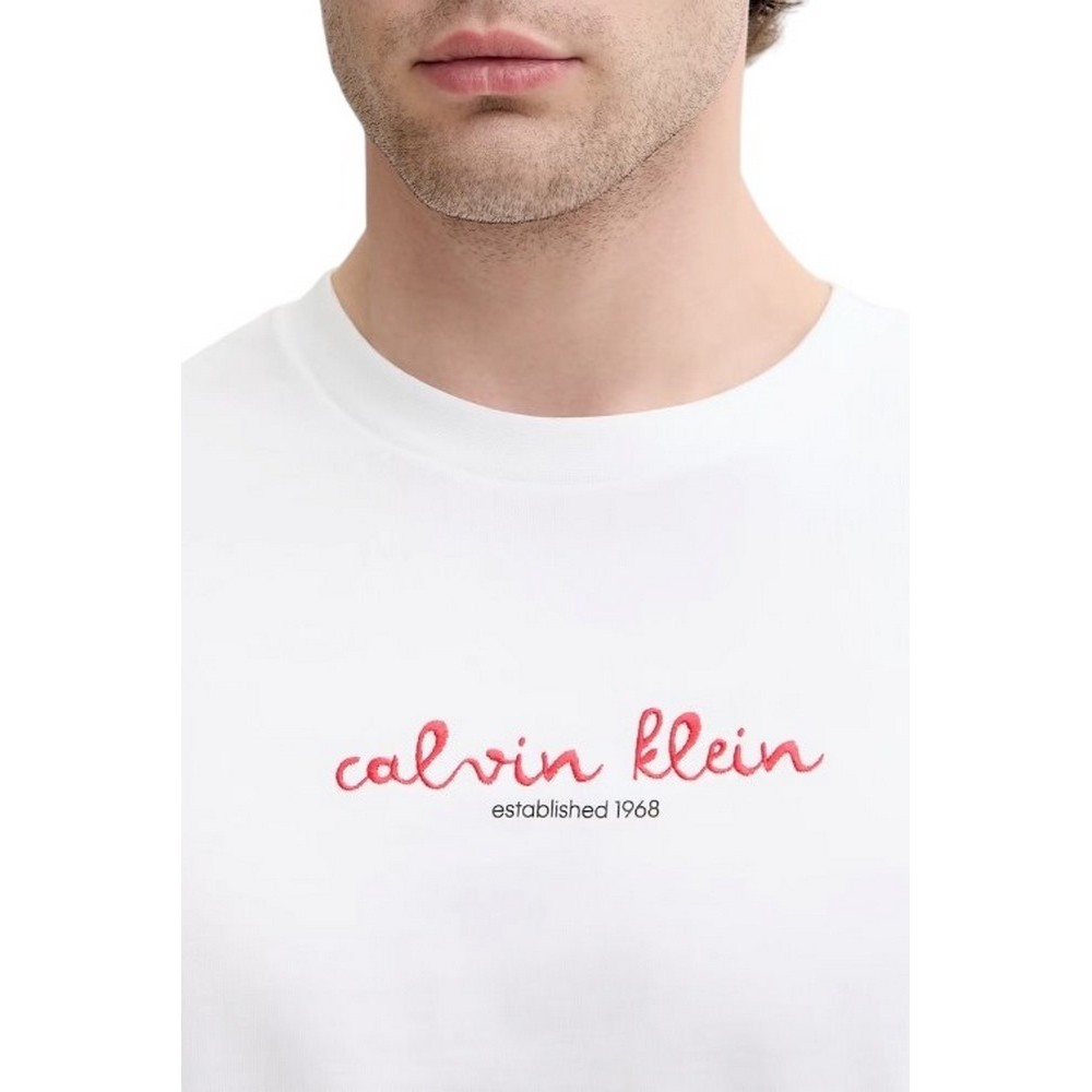 CALVIN KLEIN JEANS 16s CK TRVL LINES GRAPHIC T-SHIRT ΜΠΛΟΥΖΑ ΑΝΔΡΙΚΗ BRIGHT WHITE
