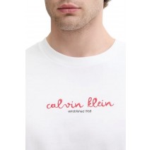 CALVIN KLEIN JEANS 16s CK TRVL LINES GRAPHIC T-SHIRT ΜΠΛΟΥΖΑ ΑΝΔΡΙΚΗ BRIGHT WHITE