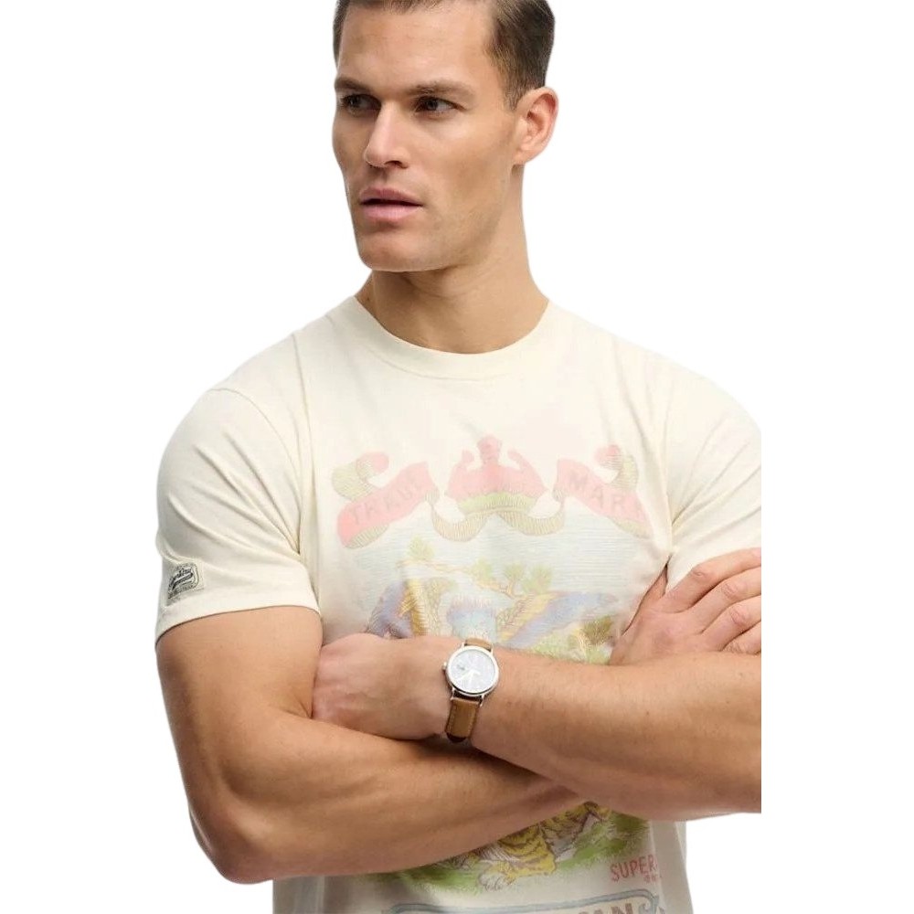 SUPERDRY D1 OVIN VL TOKYO RELAXED T-SHIRT ΜΠΛΟΥΖΑ ΑΝΔΡΙΚΗ OFF WHITE