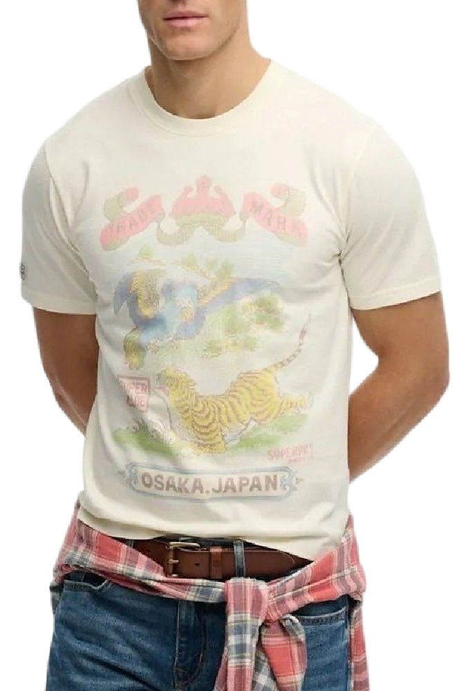 SUPERDRY D1 OVIN VL TOKYO RELAXED T-SHIRT ΜΠΛΟΥΖΑ ΑΝΔΡΙΚΗ OFF WHITE