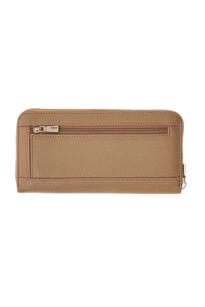 GUESS AMORETTE SLG LRG ZIP AROUND ΠΟΡΤΟΦΟΛΙ ΓΥΝΑΙΚΕΙΟ BEIGE