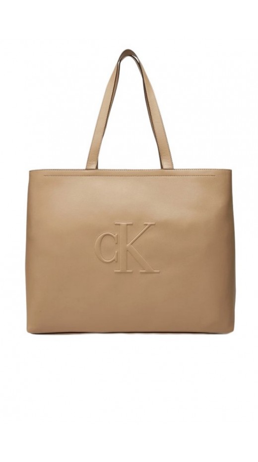 CALVIN KLEIN JEANS SCULPTED SLIM TOTE34 ΤΣΑΝΤΑ ΓΥΝΑΙΚΕΙΑ BEIGE