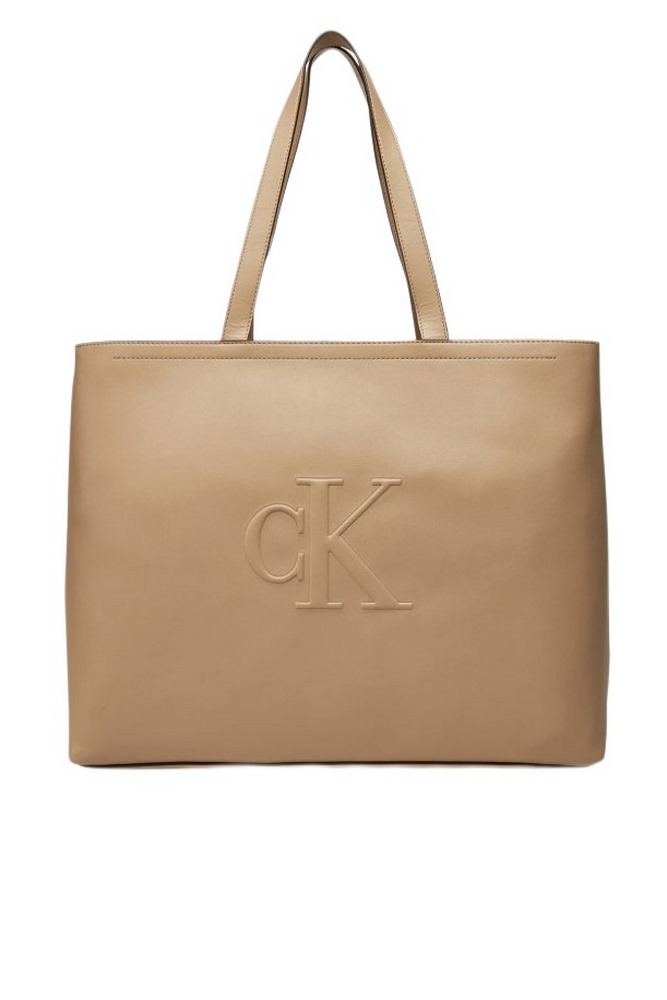 CALVIN KLEIN JEANS SCULPTED SLIM TOTE34 ΤΣΑΝΤΑ ΓΥΝΑΙΚΕΙΑ BEIGE