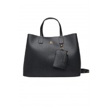 TOMMY HILFIGER ICON SATCHEL MONO ΤΣΑΝΤΑ ΓΥΝΑΙΚΕΙΑ BLACK