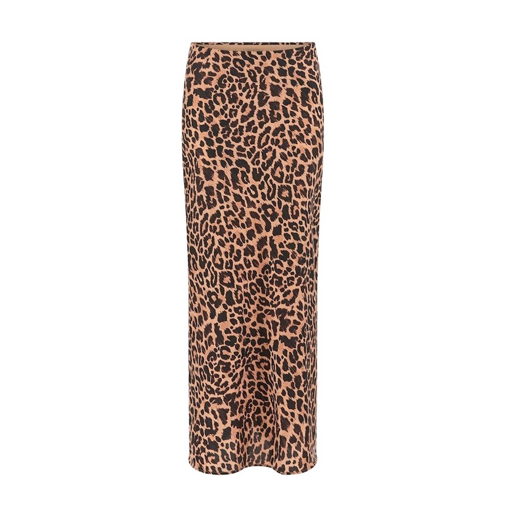 GUESS SIBILLA LONG SATIN SKIRT ΦΟΥΣΤΑ ΓΥΝΑΙΚΕΙΑ LEOPARD