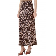GUESS SIBILLA LONG SATIN SKIRT ΦΟΥΣΤΑ ΓΥΝΑΙΚΕΙΑ LEOPARD
