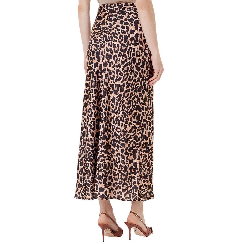 GUESS SIBILLA LONG SATIN SKIRT ΦΟΥΣΤΑ ΓΥΝΑΙΚΕΙΑ LEOPARD