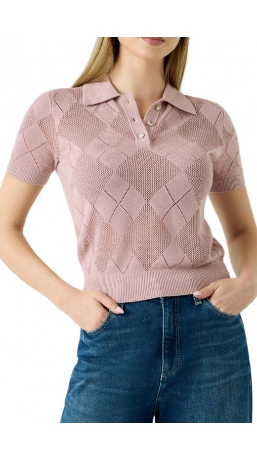GUESS POLO MELODY SWTR ΜΠΛΟΥΖΑ ΚΟΝΤΟΜΑΝΙΚΗ ΓΥΝΑΙΚΕΙΑ PINK