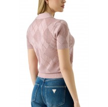 GUESS POLO MELODY SWTR ΜΠΛΟΥΖΑ ΚΟΝΤΟΜΑΝΙΚΗ ΓΥΝΑΙΚΕΙΑ PINK