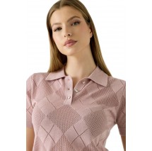 GUESS POLO MELODY SWTR ΜΠΛΟΥΖΑ ΚΟΝΤΟΜΑΝΙΚΗ ΓΥΝΑΙΚΕΙΑ PINK