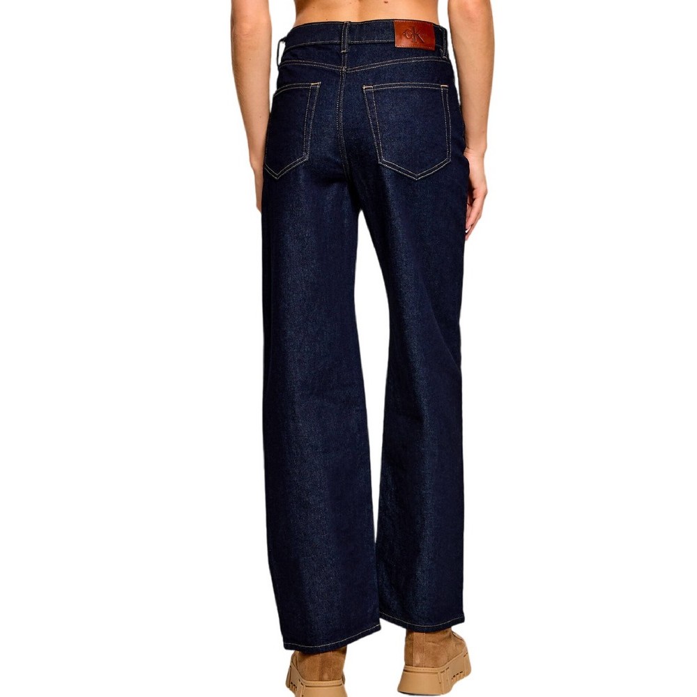 CALVIN KLEIN JEANS HIGH RISE LOOSE JEAN FOREVER INDIGO ΠΑΝΤΕΛΟΝΙ ΤΖΙΝ ΓΥΝΑΙΚΕΙΟ DARK INDIGO