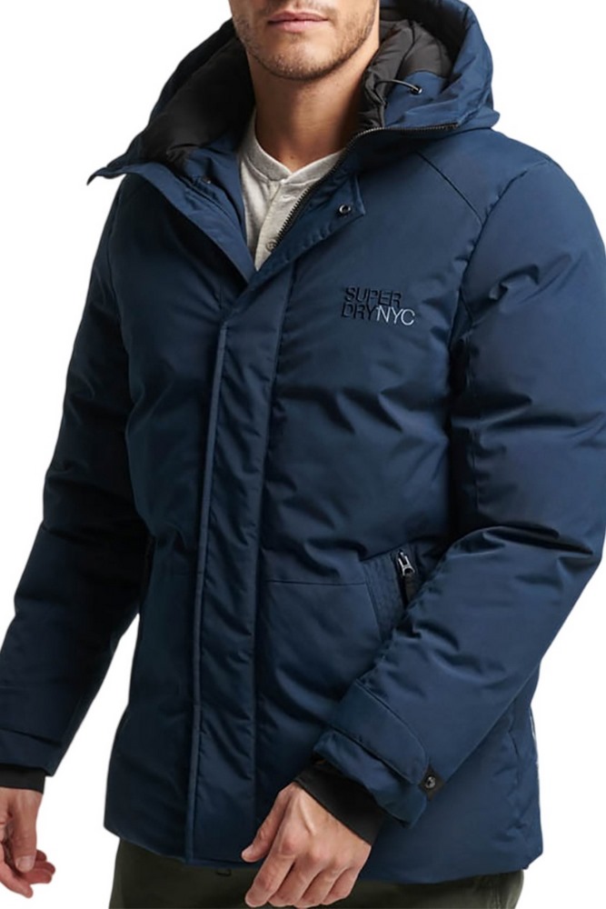 SUPERDRY D4 SDCD CITY PADDED HOODED WIND PARKA ΜΠΟΥΦΑΝ ΑΝΔΡΙΚΟ NAVY