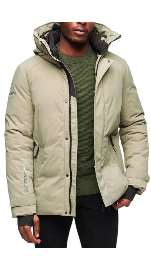 SUPERDRY D4 SDCD CITY PADDED HOODED WIND PARKA ΜΠΟΥΦΑΝ ΑΝΔΡΙΚΟ KHAKI