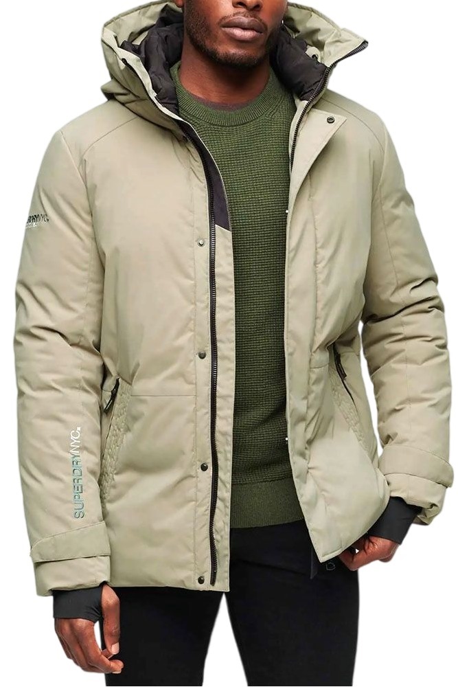 SUPERDRY D4 SDCD CITY PADDED HOODED WIND PARKA ΜΠΟΥΦΑΝ ΑΝΔΡΙΚΟ KHAKI