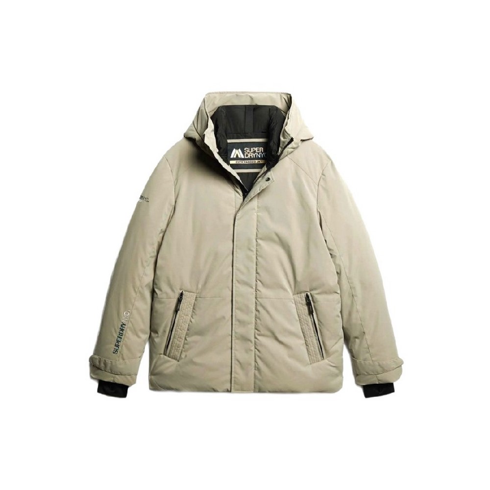 SUPERDRY CITY PADDED HOODED WIND PARKA ΜΠΟΥΦΑΝ ΑΝΔΡΙΚΟ KHAKI