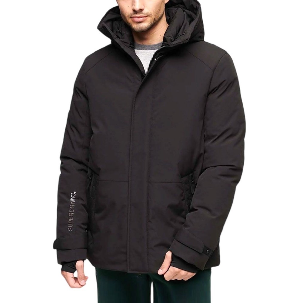 SUPERDRY D4 SDCD CITY PADDED HOODED WIND PARKA ΜΠΟΥΦΑΝ ΑΝΔΡΙΚΟ BLACK