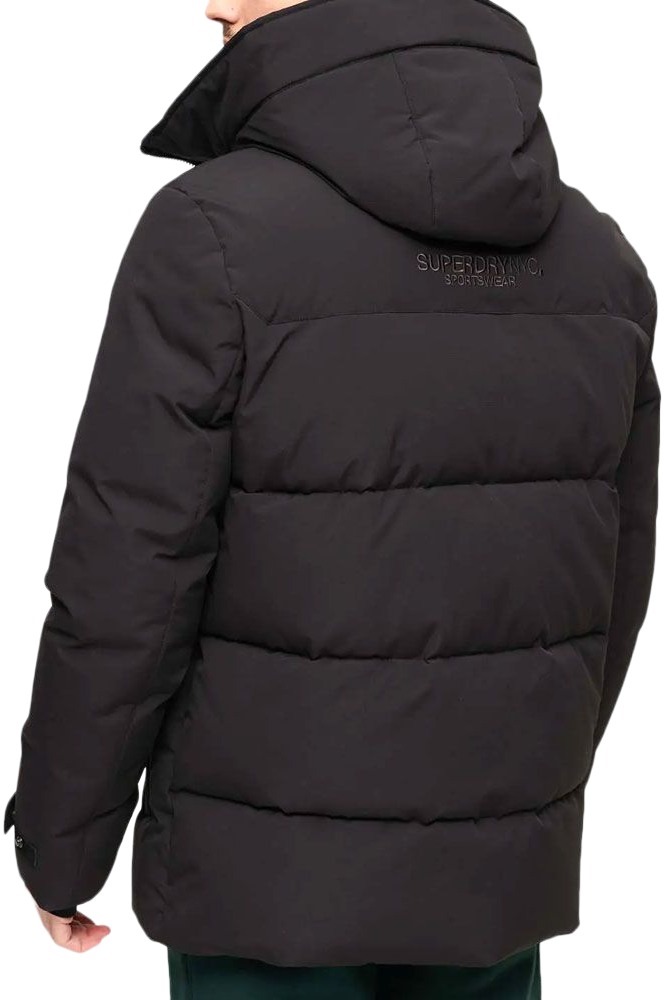 SUPERDRY CITY PADDED HOODED WIND PARKA ΜΠΟΥΦΑΝ ΑΝΔΡΙΚΟ BLACK