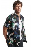 SUPERDRY D2 OVIN VINTAGE HAWAIIAN S/S SHIRT ΠΟΥΚΑΜΙΣΟ ΑΝΔΡΙΚΟ BLACK