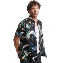 SUPERDRY D2 OVIN VINTAGE HAWAIIAN S/S SHIRT ΠΟΥΚΑΜΙΣΟ ΑΝΔΡΙΚΟ BLACK