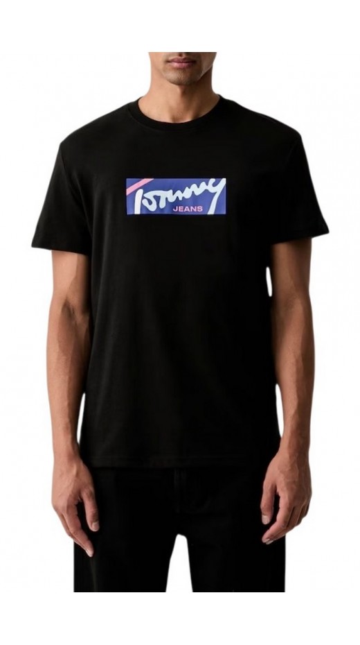 TOMMY JEANS REG SIGNATURE T-SHIRT ΜΠΛΟΥΖΑ ΑΝΔΡΙΚΗ BLACK