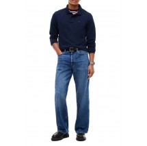 TOMMY JEANS REG ESS POLO T-SHIRT ΜΠΛΟΥΖΑ ΜΑΚΡΥΜΑΝΙΚΗ ΑΝΔΡΙΚΗ NAVY
