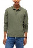TOMMY JEANS REG ESS POLO T-SHIRT ΜΠΛΟΥΖΑ ΜΑΚΡΥΜΑΝΙΚΗ ΑΝΔΡΙΚΗ MILITARY GREEN