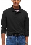 TOMMY JEANS REG ESS POLO T-SHIRT ΜΠΛΟΥΖΑ ΜΑΚΡΥΜΑΝΙΚΗ ΑΝΔΡΙΚΗ BLACK