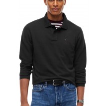 TOMMY JEANS REG ESS POLO T-SHIRT ΜΠΛΟΥΖΑ ΜΑΚΡΥΜΑΝΙΚΗ ΑΝΔΡΙΚΗ BLACK