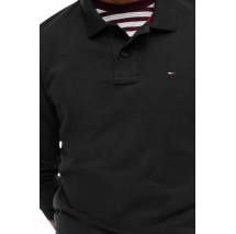 TOMMY JEANS REG ESS POLO T-SHIRT ΜΠΛΟΥΖΑ ΜΑΚΡΥΜΑΝΙΚΗ ΑΝΔΡΙΚΗ BLACK