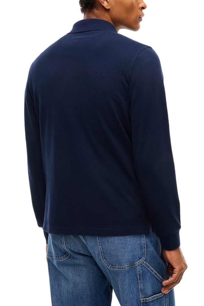 TOMMY JEANS REG ESS POLO T-SHIRT ΜΠΛΟΥΖΑ ΜΑΚΡΥΜΑΝΙΚΗ ΑΝΔΡΙΚΗ NAVY