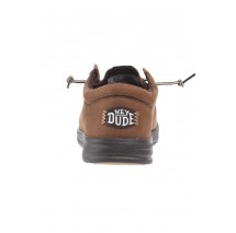 HEY DUDE WALLY COMF FULL GRAIN LATHER ΠΑΠΟΥΤΣΙ ΑΝΔΡΙΚΟ BROWN