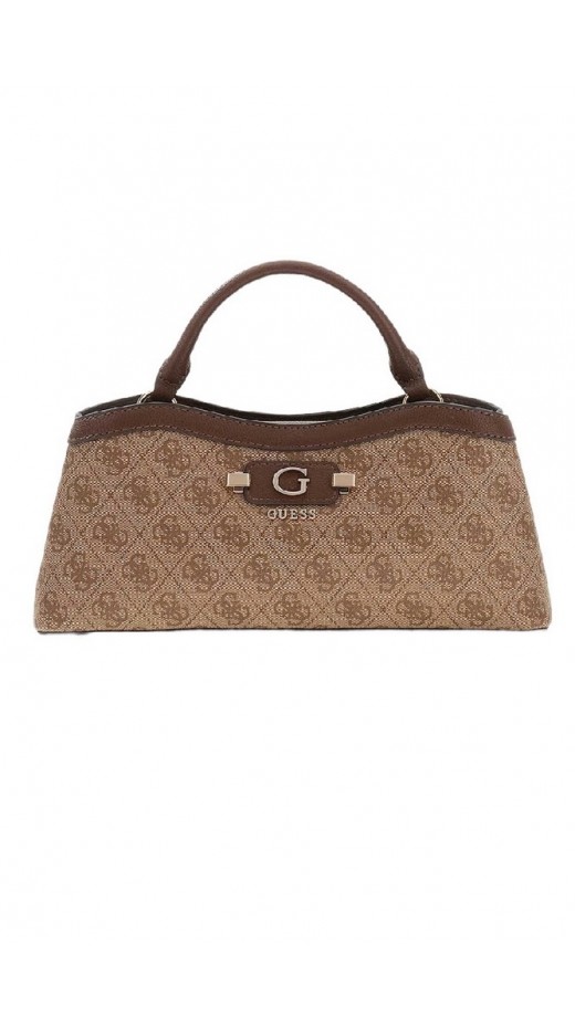 GUESS LINDSEY SMALL 2 COMP SATCHEL ΤΣΑΝΤΑ ΓΥΝΑΙΚΕΙΑ LATTE