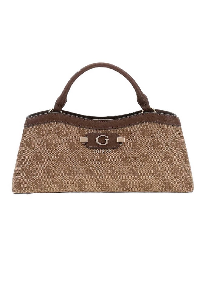 GUESS LINDSEY SMALL 2 COMP SATCHEL ΤΣΑΝΤΑ ΓΥΝΑΙΚΕΙΑ LATTE