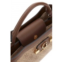 GUESS LINDSEY SMALL 2 COMP SATCHEL ΤΣΑΝΤΑ ΓΥΝΑΙΚΕΙΑ LATTE