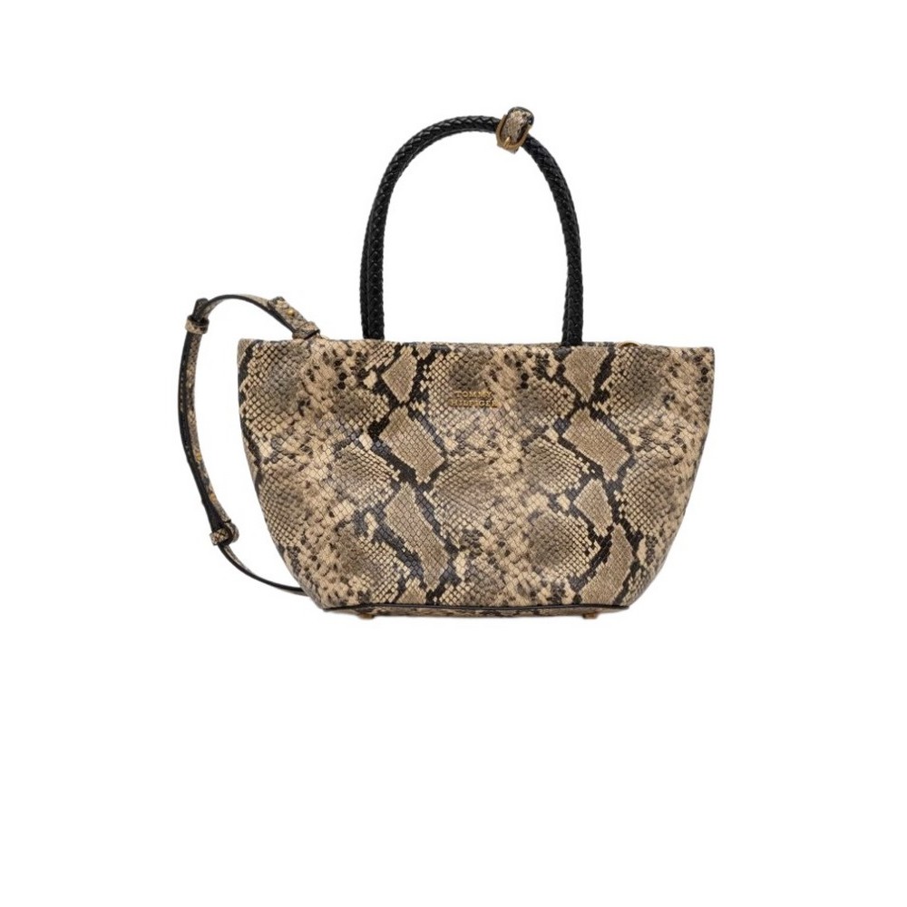 TOMMY HILFIGER MARINA BUCKET LEATHER SNAKE ΤΣΑΝΤΑ ΓΥΝΑΙΚΕΙΑ SNAKE PRINT