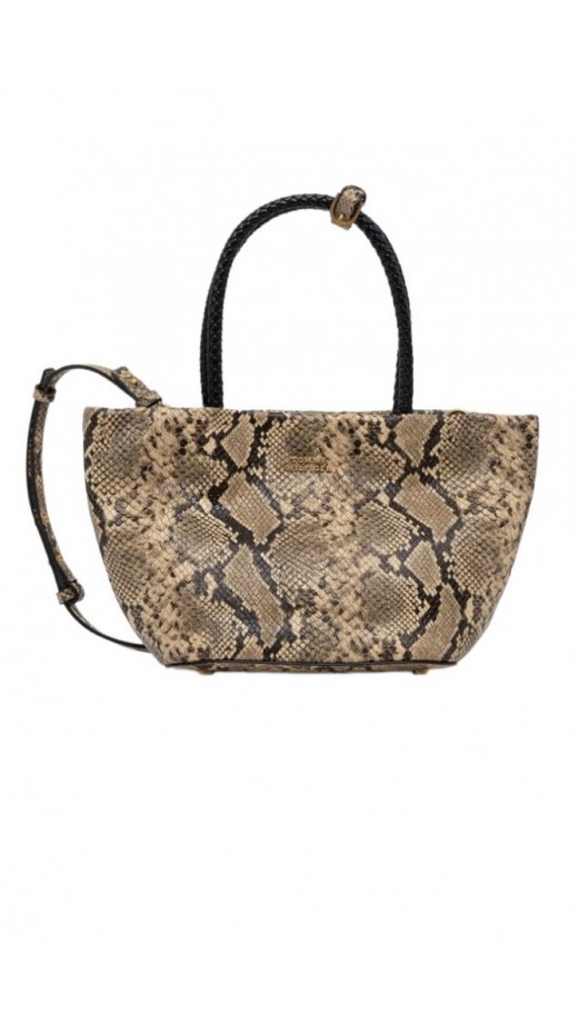 TOMMY HILFIGER MARINA BUCKET LEATHER SNAKE ΤΣΑΝΤΑ ΓΥΝΑΙΚΕΙΑ SNAKE PRINT