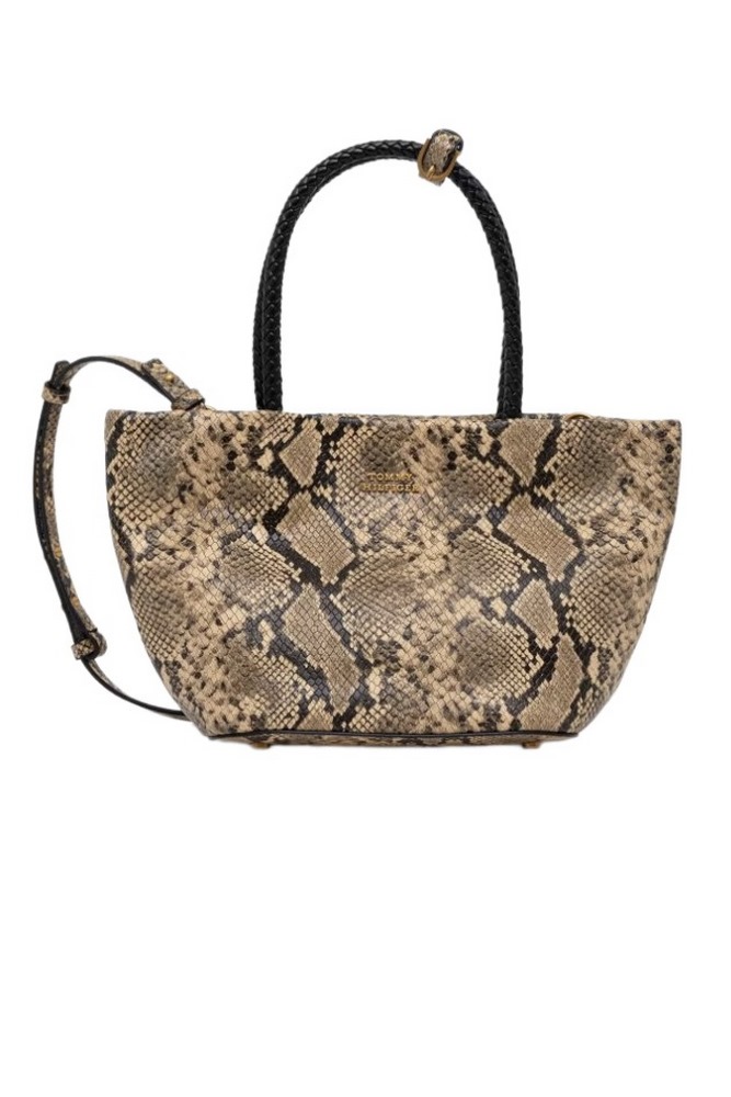 TOMMY HILFIGER MARINA BUCKET LEATHER SNAKE ΤΣΑΝΤΑ ΓΥΝΑΙΚΕΙΑ SNAKE PRINT