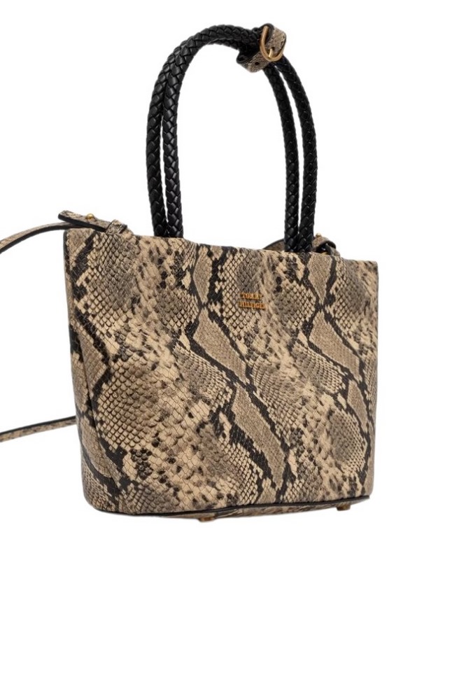 TOMMY HILFIGER MARINA BUCKET LEATHER SNAKE ΤΣΑΝΤΑ ΓΥΝΑΙΚΕΙΑ SNAKE PRINT