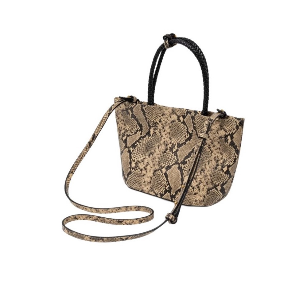 TOMMY HILFIGER MARINA BUCKET LEATHER SNAKE ΤΣΑΝΤΑ ΓΥΝΑΙΚΕΙΑ SNAKE PRINT
