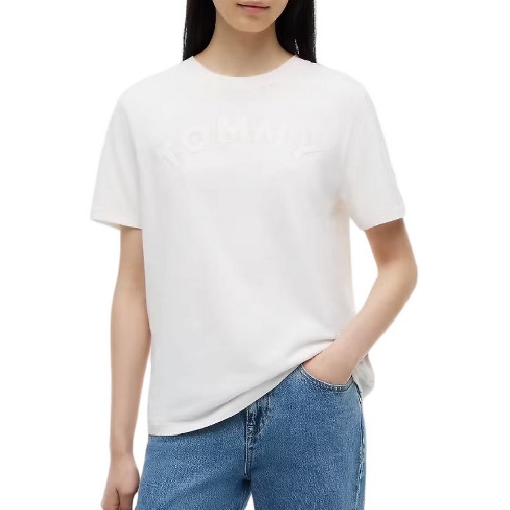 TOMMY JEANS RLX GMD VARSITY T-SHIRT ΜΠΛΟΥΖΑ ΓΥΝΑΙΚΕΙΑ OFF WHITE