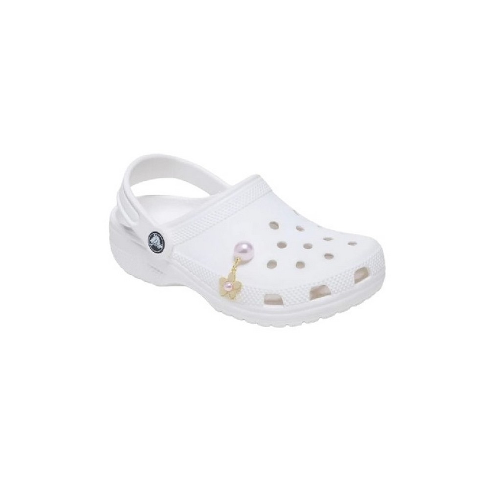 CROCS PINK PEARL AND GOLD FLOWER JIBBITZ CHARMS ΑΞΕΣΟΥΑΡ ΓΥΝΑΙΚΕΙΟ GOLD
