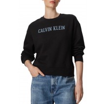 CALVIN KLEIN JEANS LS CROPPED TERRY VARSITY LOGO ΦΟΥΤΕΡ ΜΠΛΟΥΖΑ ΓΥΝΑΙΚΕΙΑ BLACK
