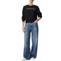 CALVIN KLEIN JEANS LS CROPPED TERRY VARSITY LOGO ΦΟΥΤΕΡ ΜΠΛΟΥΖΑ ΓΥΝΑΙΚΕΙΑ BLACK