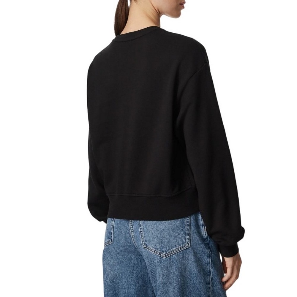 CALVIN KLEIN JEANS LS CROPPED TERRY VARSITY LOGO ΦΟΥΤΕΡ ΜΠΛΟΥΖΑ ΓΥΝΑΙΚΕΙΑ BLACK
