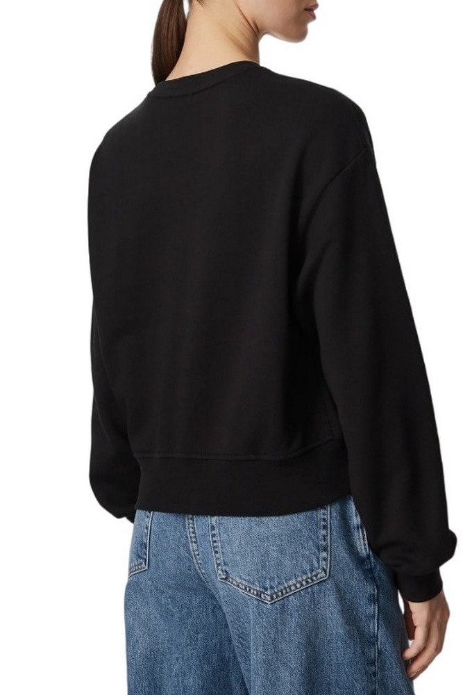 CALVIN KLEIN JEANS LS CROPPED TERRY VARSITY LOGO ΦΟΥΤΕΡ ΜΠΛΟΥΖΑ ΓΥΝΑΙΚΕΙΑ BLACK