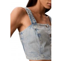 CALVIN KLEIN JEANS DENIM TRUCKER TANK FRESH WATER ΤΟΠ ΓΥΝΑΙΚΕΙΟ BLUΕ DENIM