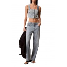 CALVIN KLEIN JEANS DENIM TRUCKER TANK FRESH WATER ΤΟΠ ΓΥΝΑΙΚΕΙΟ BLUΕ DENIM