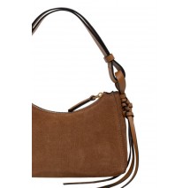 TOMMY HILFIGER STATEMENT MINI SHOULD BAG SUEDE ΤΣΑΝΤΑ ΓΥΝΑΙΚΕΙΑ COGNAC